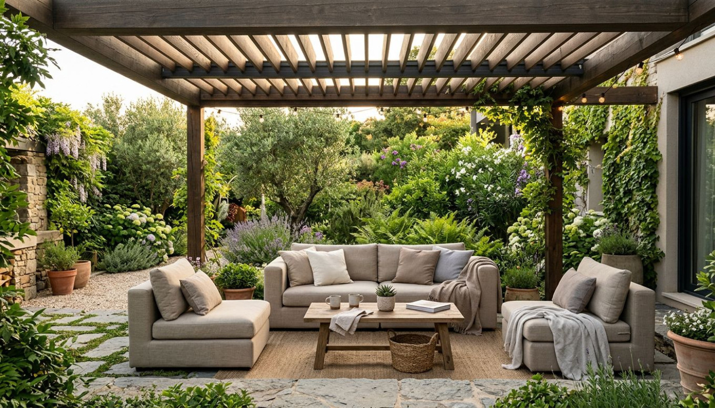 Quand la pergola devient le trait d’union entre bien-être et design